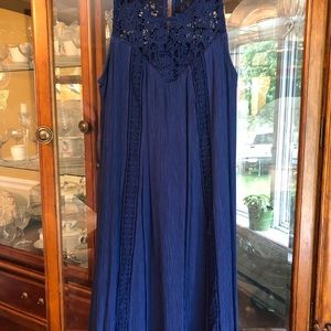 Blue sleeveless dress